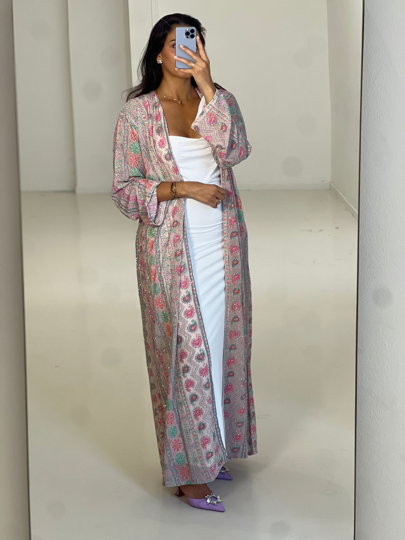 Kimono sari indien marron sable