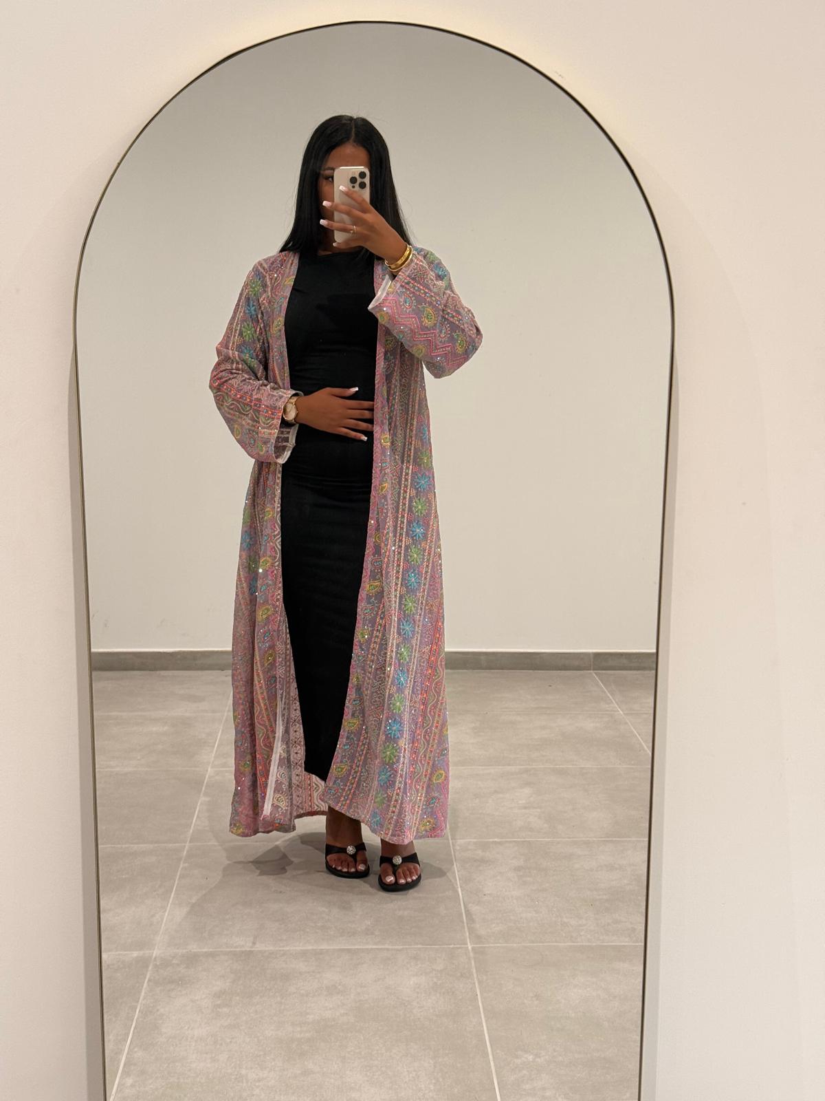 Kimono sari indien violet