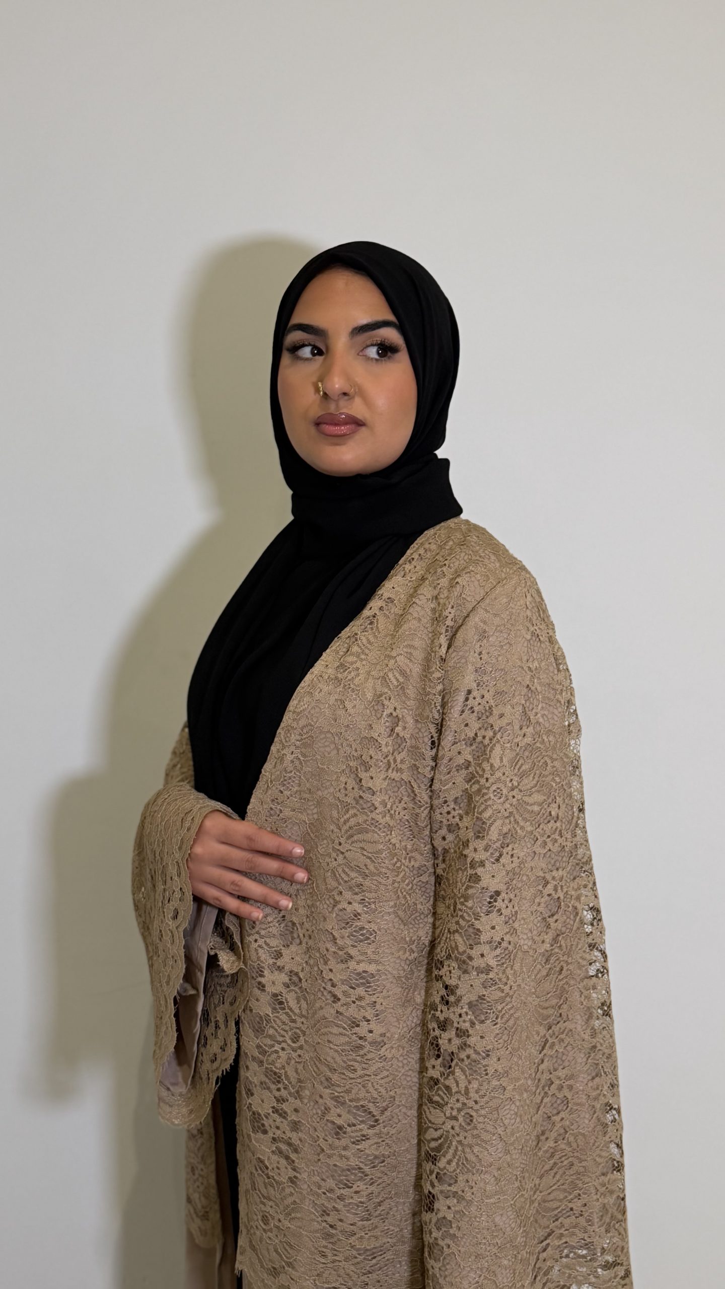 Kimono Semi-Lace Nude