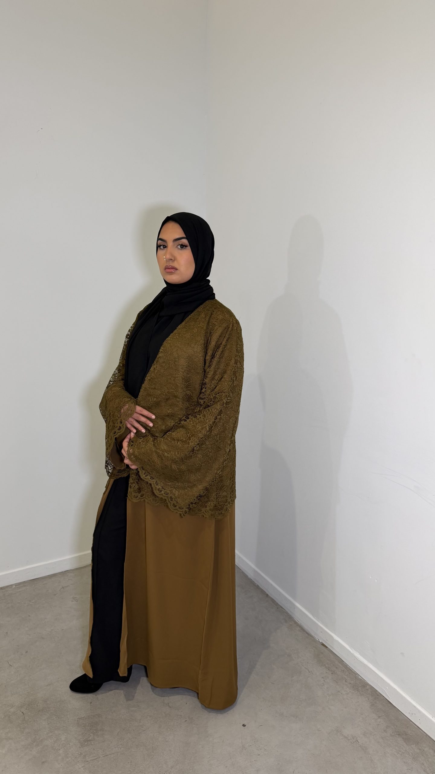 Kimono Semi-Lace Kaki