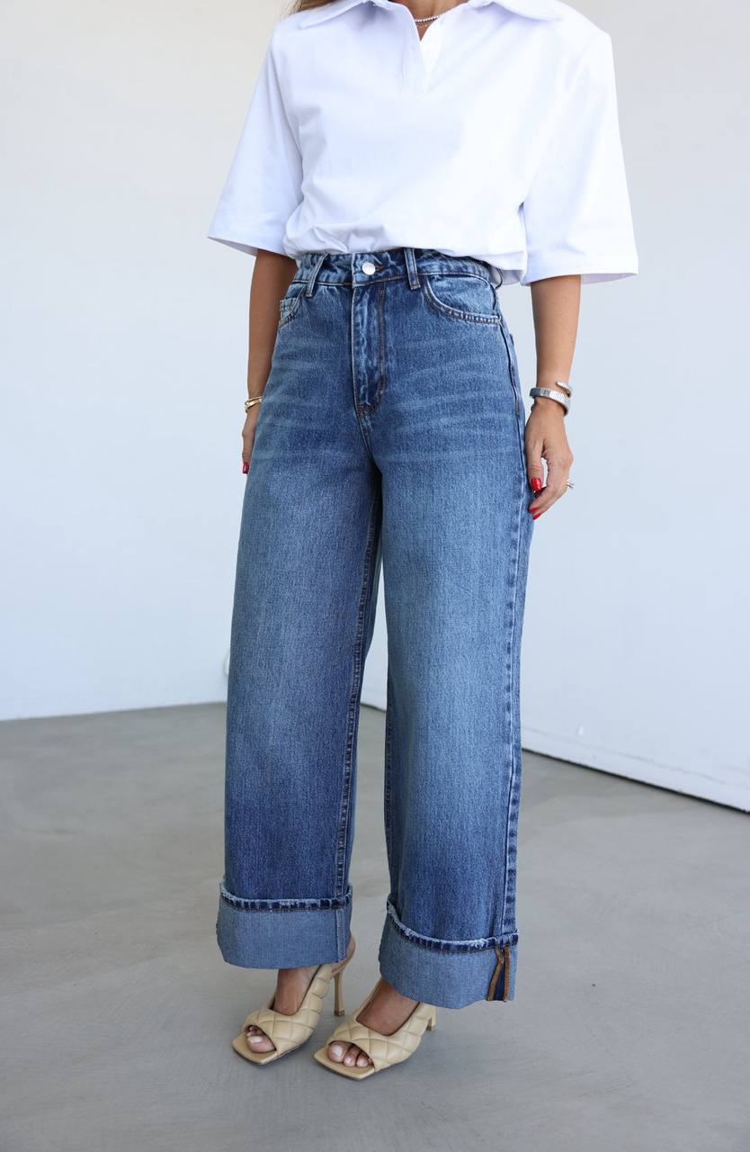 Jean straight à ourlet