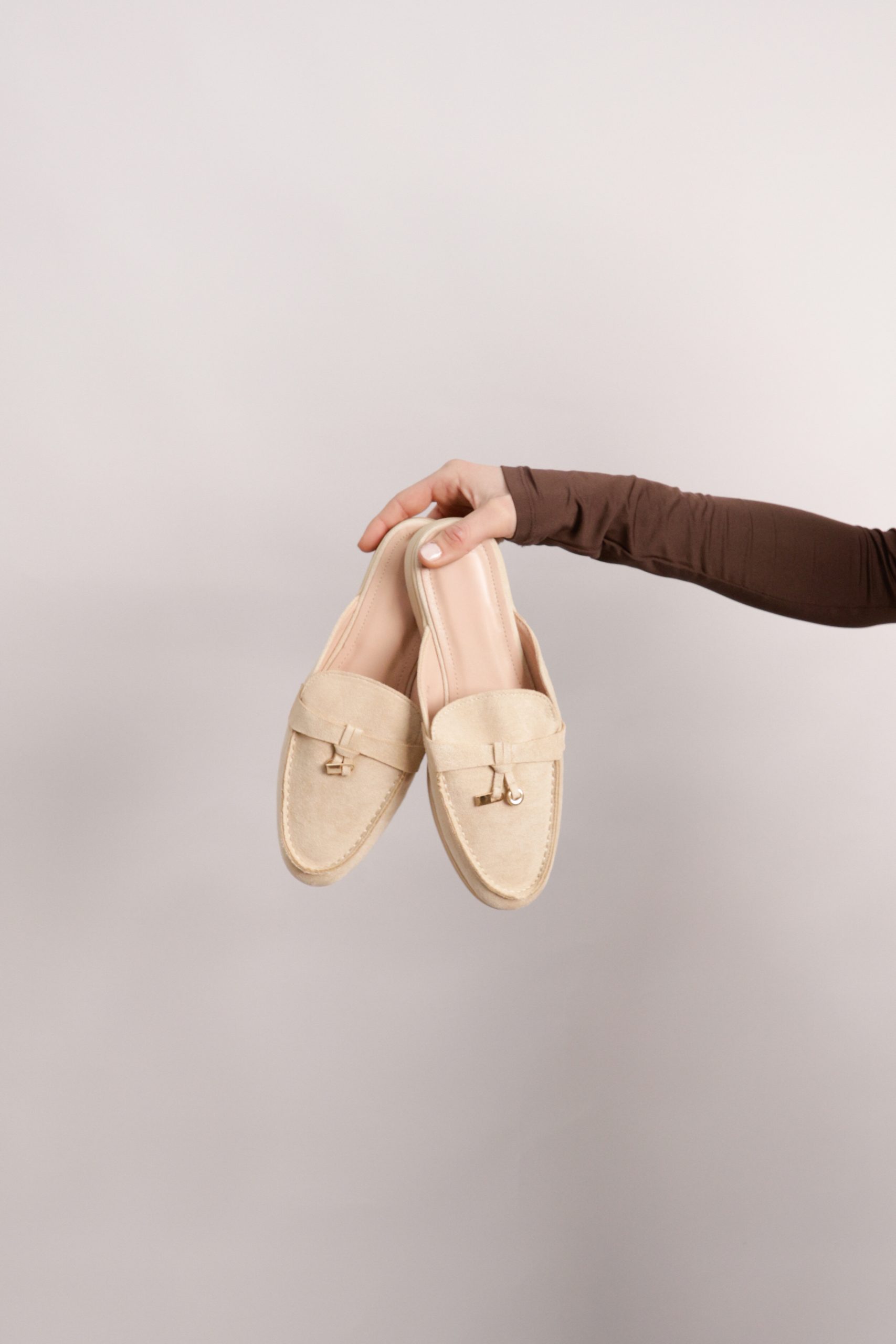 Mules en daim | Beige