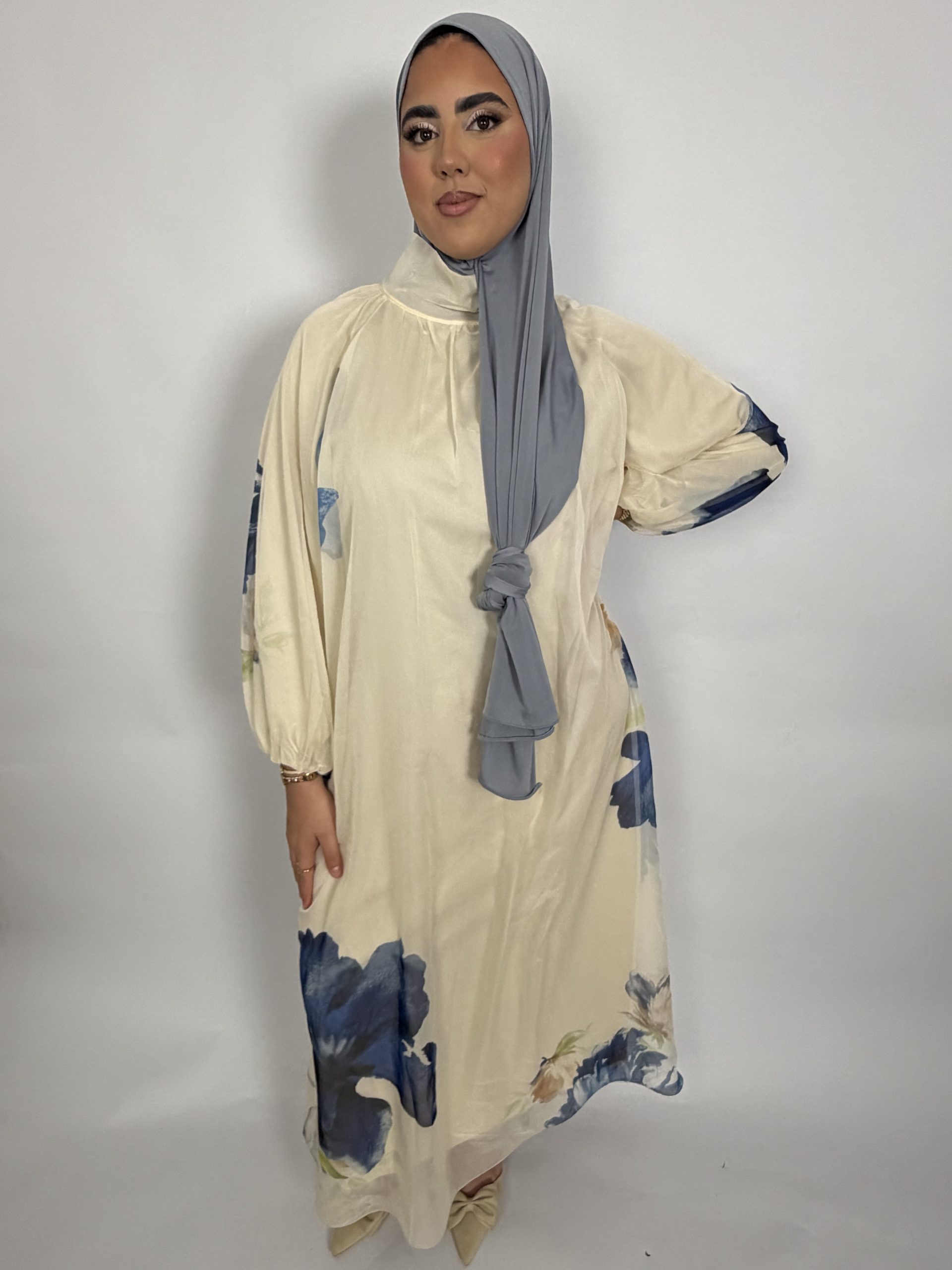 Robe à col montant | Fleurie