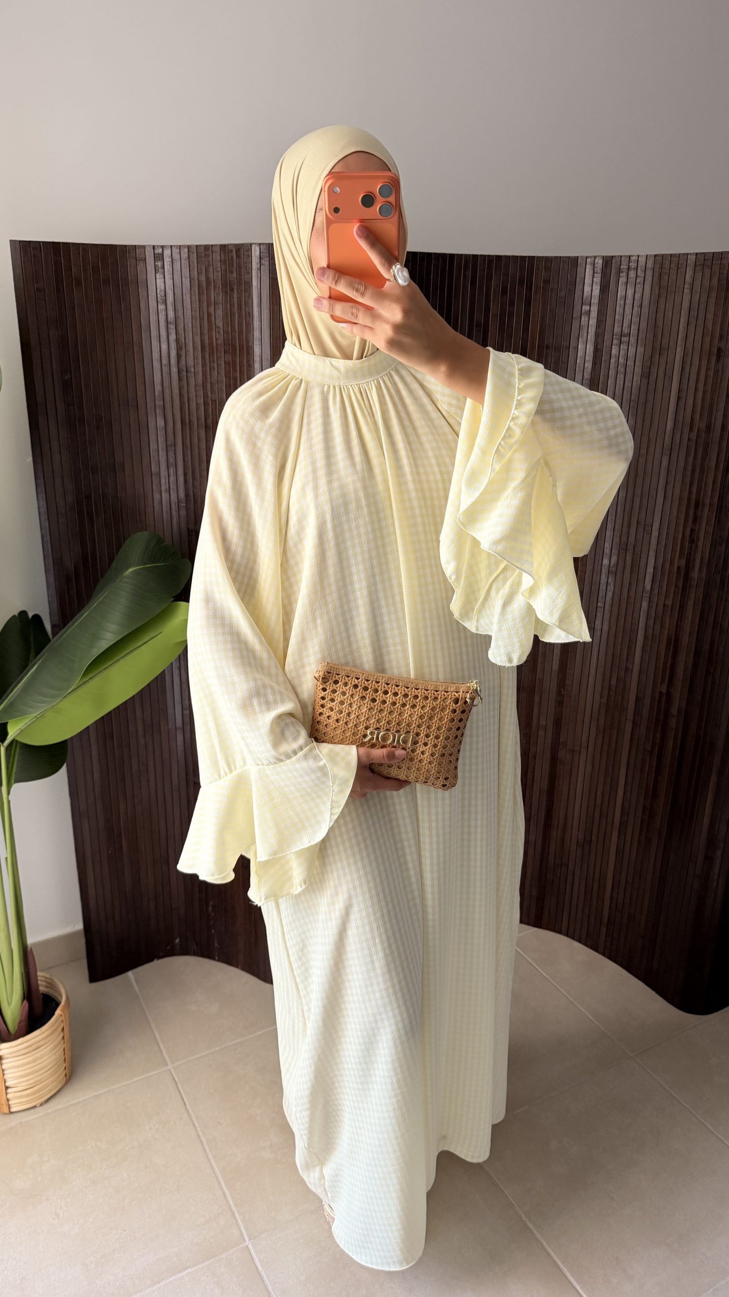 Robe vichy | Jaune